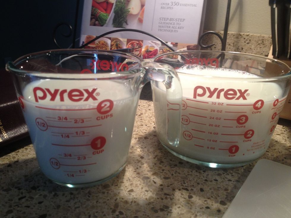 Measure out your milk. I used 1%, but use whatever you have.