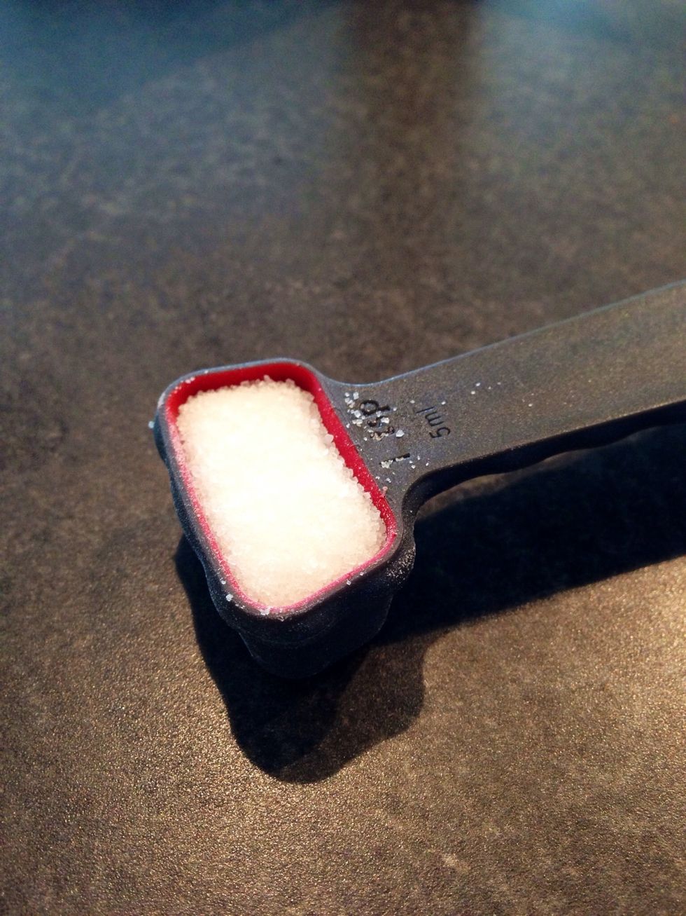 Measure out your sugar. You can use white or brown.