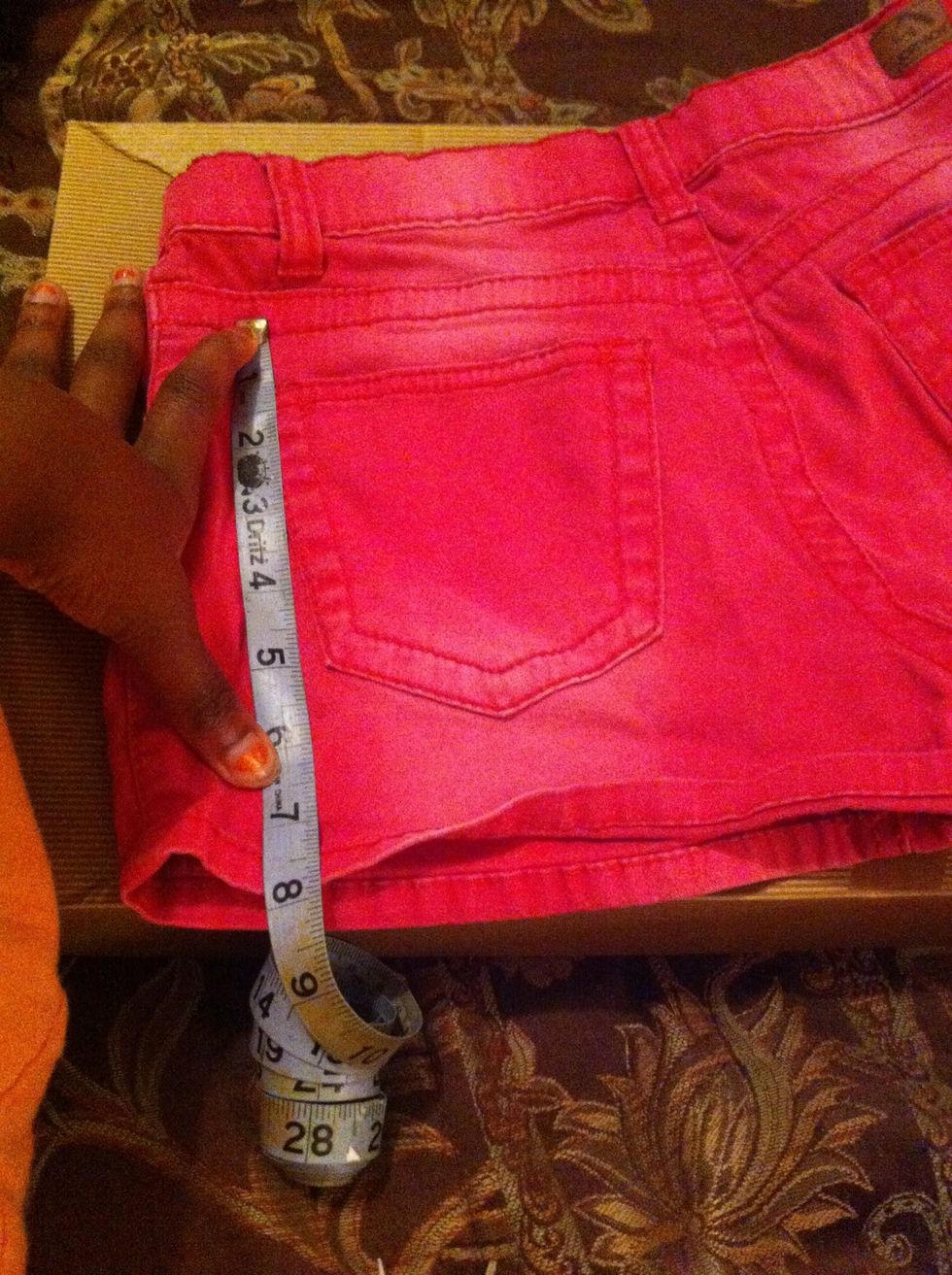 Measure phone. Measure the same amount on your shorts and add 2 inches. My phone was 5 inches so I would measure 7 inches.