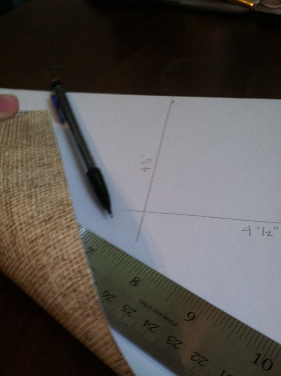 Measure the back of your paper to be slighter larger than your tile (4.5"x4.5")