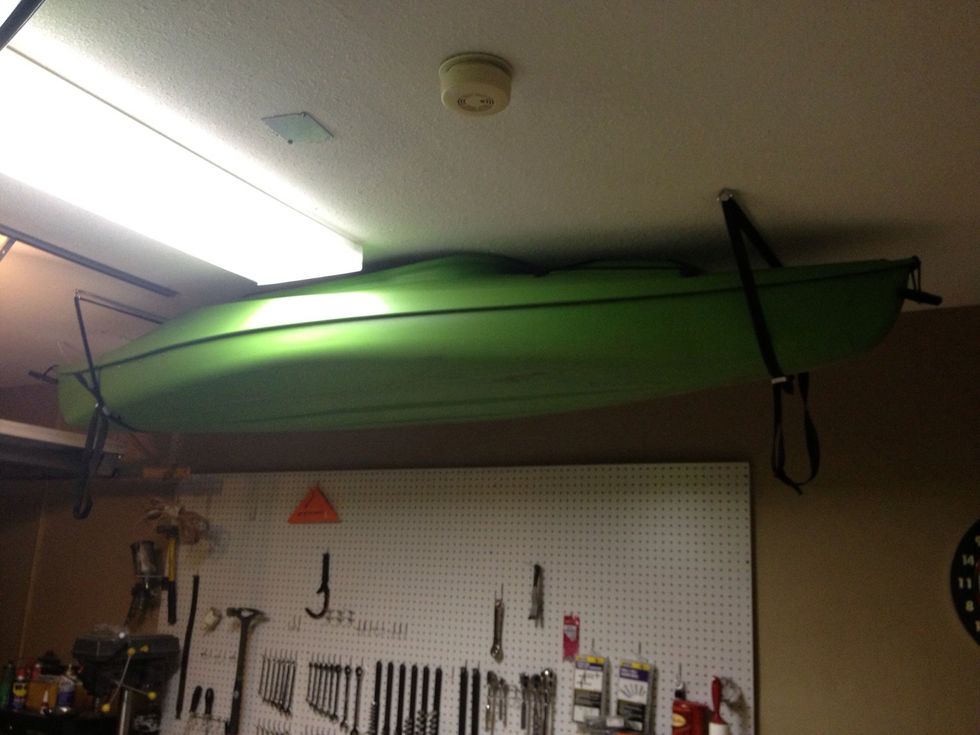 Measure the distance for your front and back ones and figure out where they fit in relation to the studs in your ceiling.