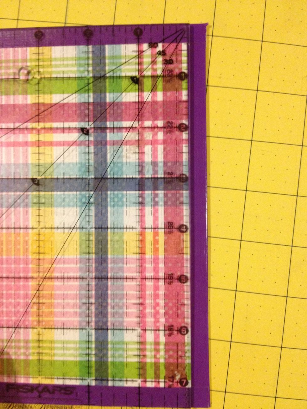 Measure the long side of your book. This one is 7 1/2 inches. Your paper will be a 1/4 inch smaller than your measurement so I'll cut mine at 7 1/4 inches.