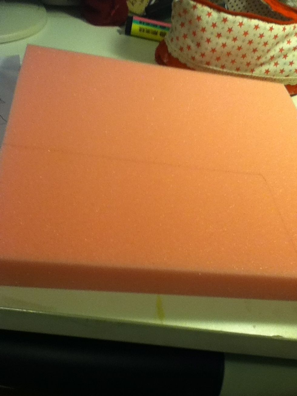 Measure the size of the sponge you need.