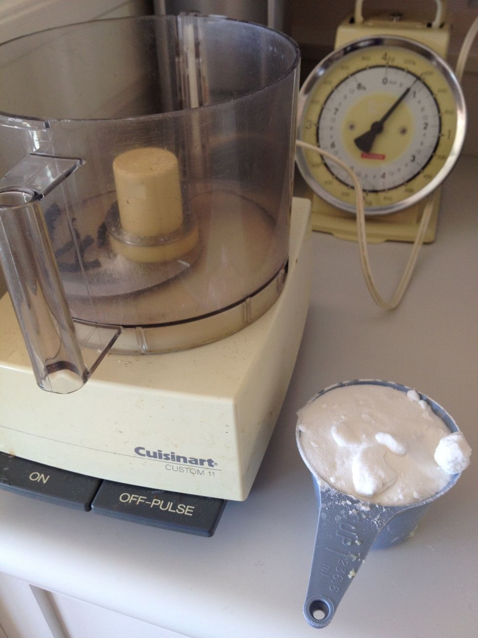 Measure the sugar.