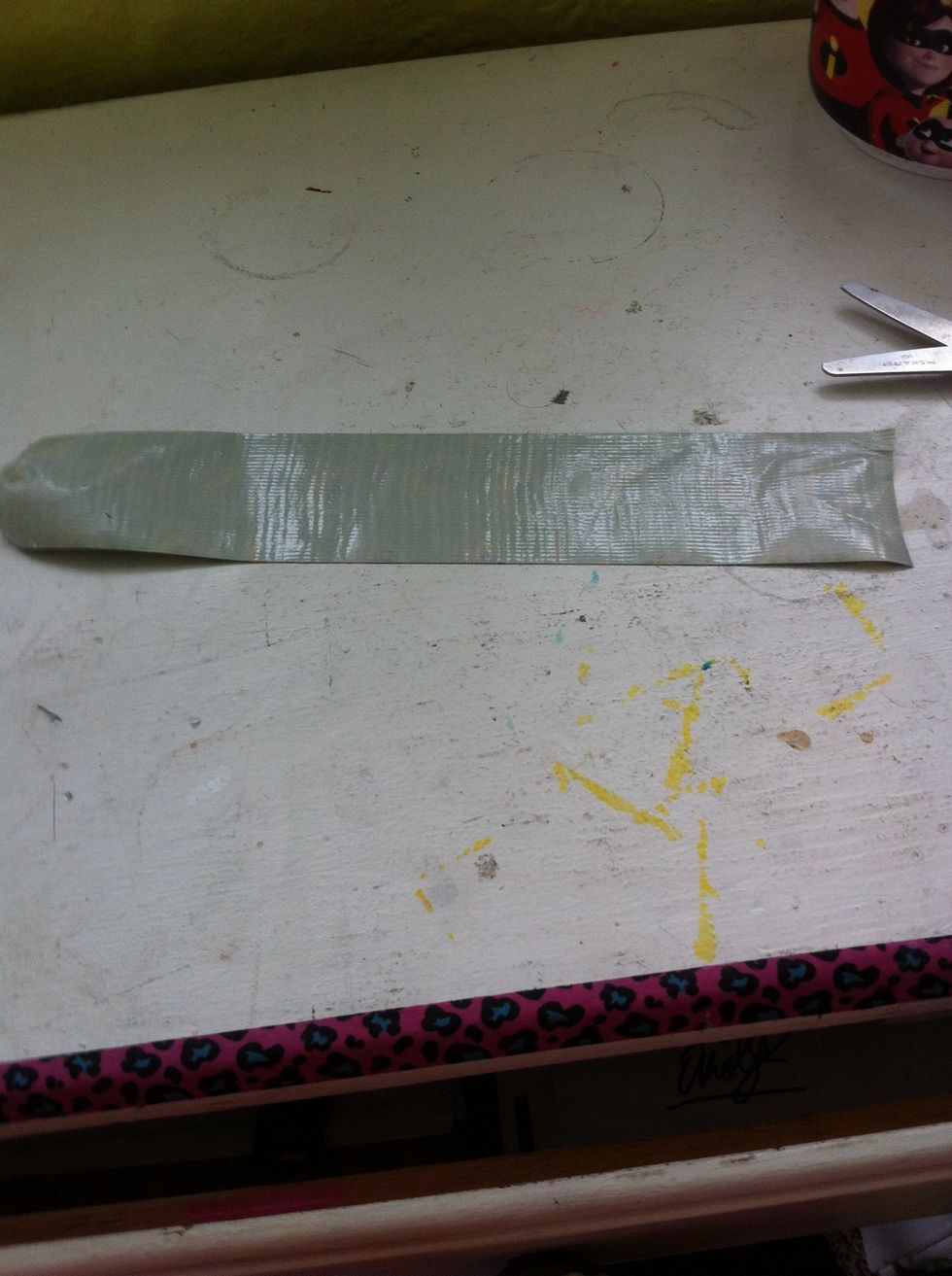 Measure the wrist and make a strip of duct tape a little longer