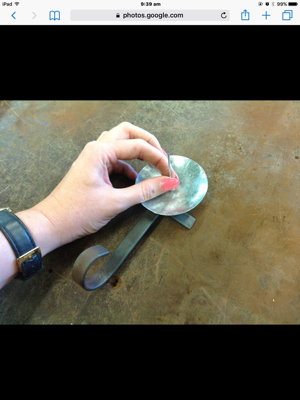 measure up all the holes you have made and ready a nail there
