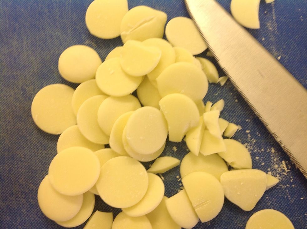 Measure your chocolate and cut into small pieces