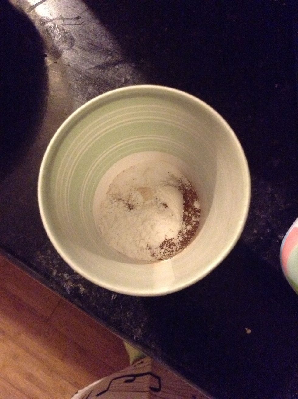 Measure your cinnamon, baking soda, cream of tartar, and salt (if using) into a separate container from the vanilla. (They can all be together, just not with the vanilla... Yet)
