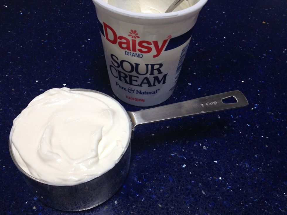 Measure your sour cream