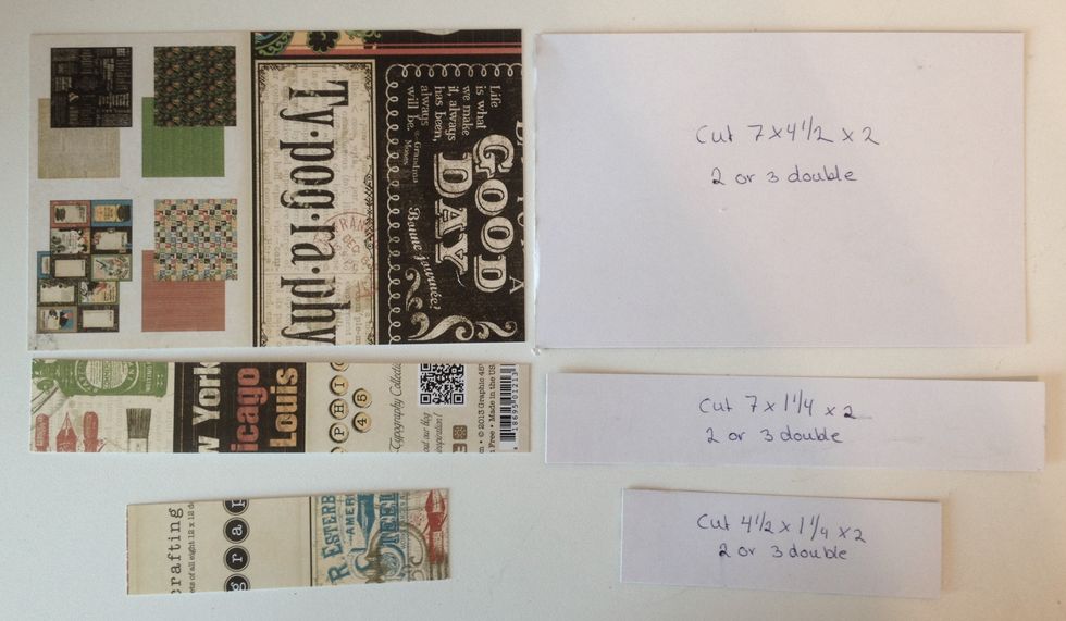 Measurements for the chest.