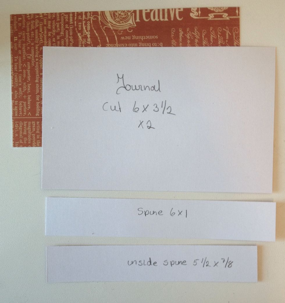 Measurements for the journal Recycle cardboard from the paper line.