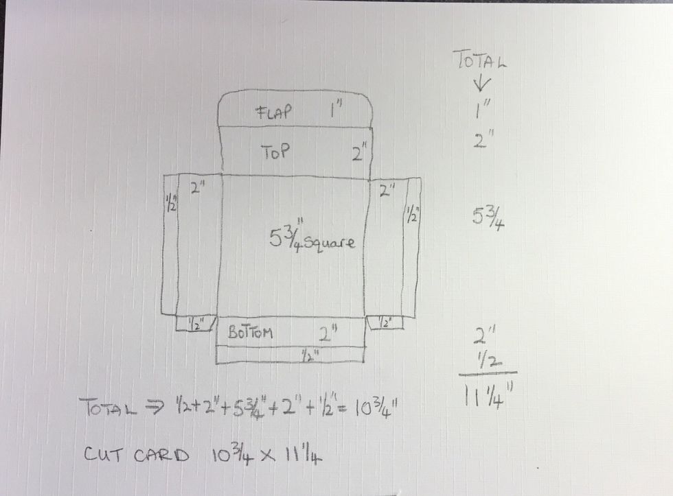 Measurements for this card.  I Cut a piece of card 10 3/4 inches by 11 1/4 inches.  Cut round the outside and score and burnish all the inside lines.
