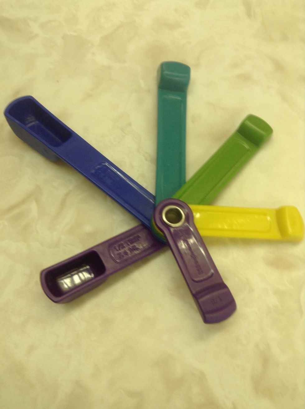 Measuring spoons. Used for measuring tiny amounts of an ingredient. I can use a measuring spoon to get a precise amount of baking soda.