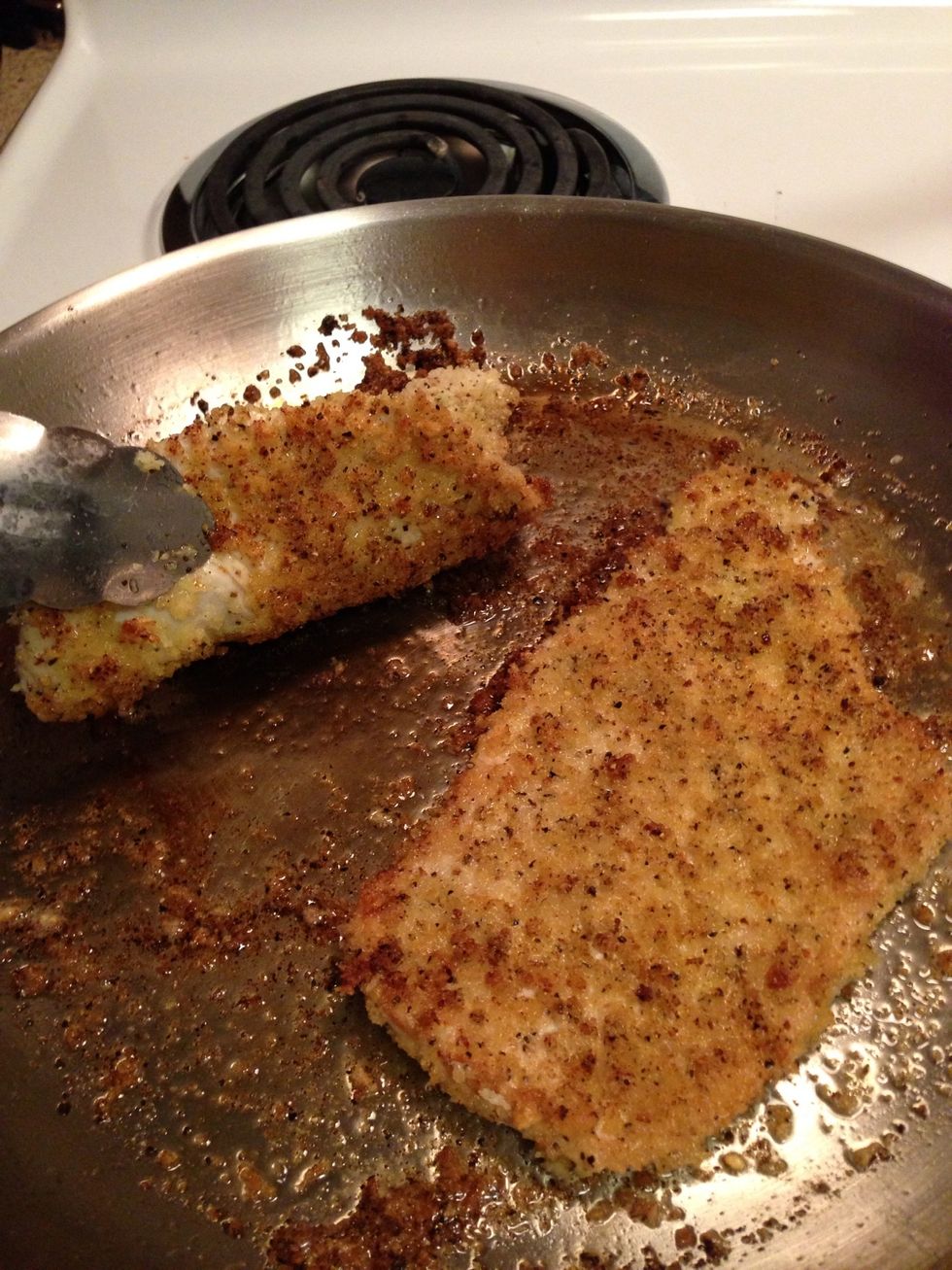 Meat is fully cooked when no more pink is present. During the cooking process you may need to add oil if it gets absorbed.