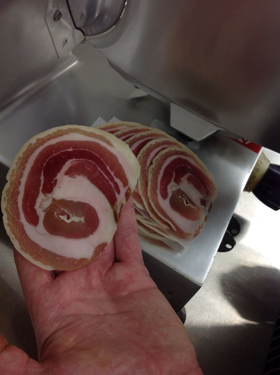 Meat is slightly smokie with beautiful color