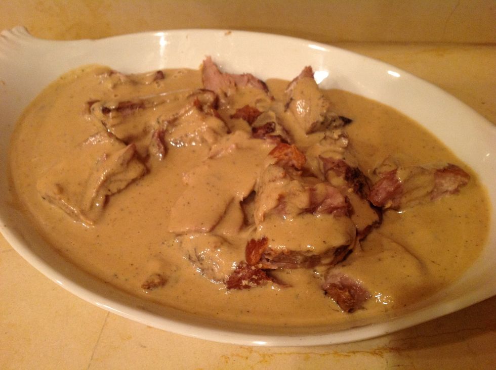 Meat is tender enough to pull by hand