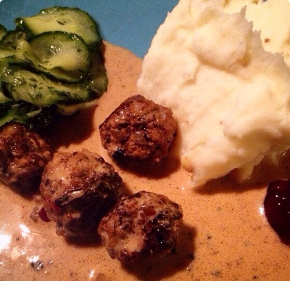 Meatballs, meatloaf or on a sandwich with liver pate.