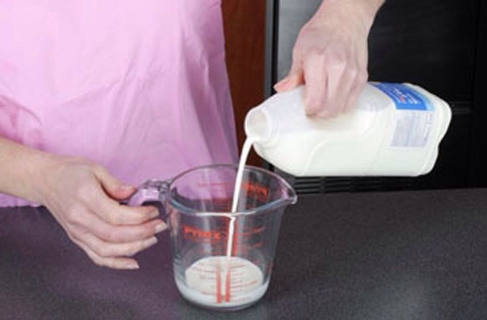 Meausure out milk in a jug ready to use later