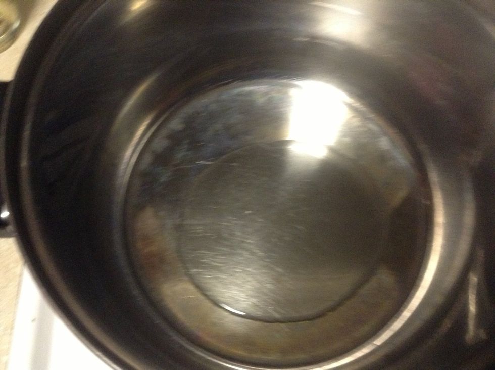 Medium heat; add oil