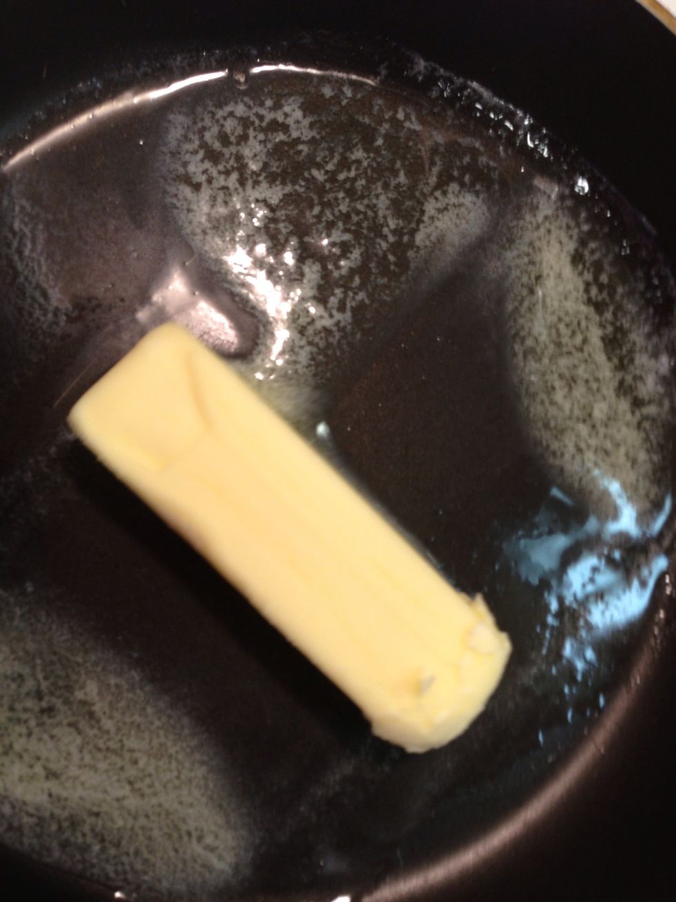 Melt 1/2 cup of butter in a pan