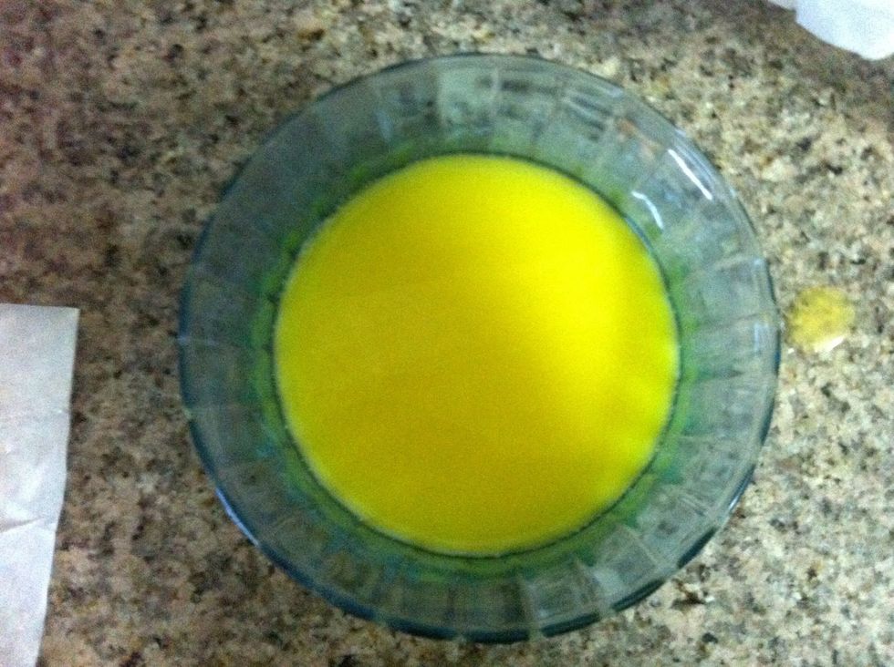 Melt 100 grams of the butter