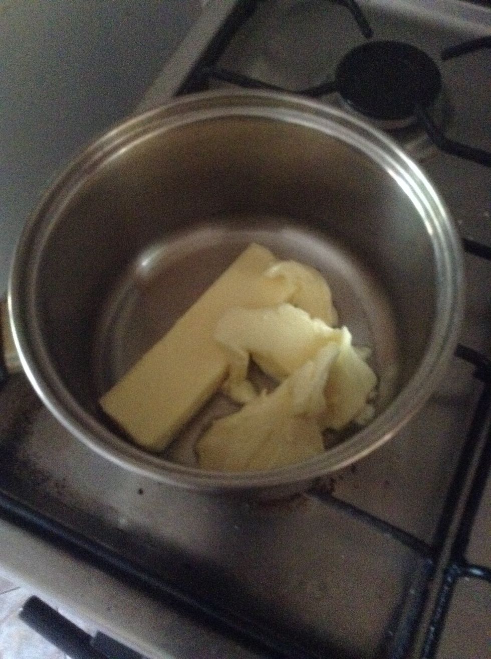 Melt 2 bars of butter bring boil until fragrant