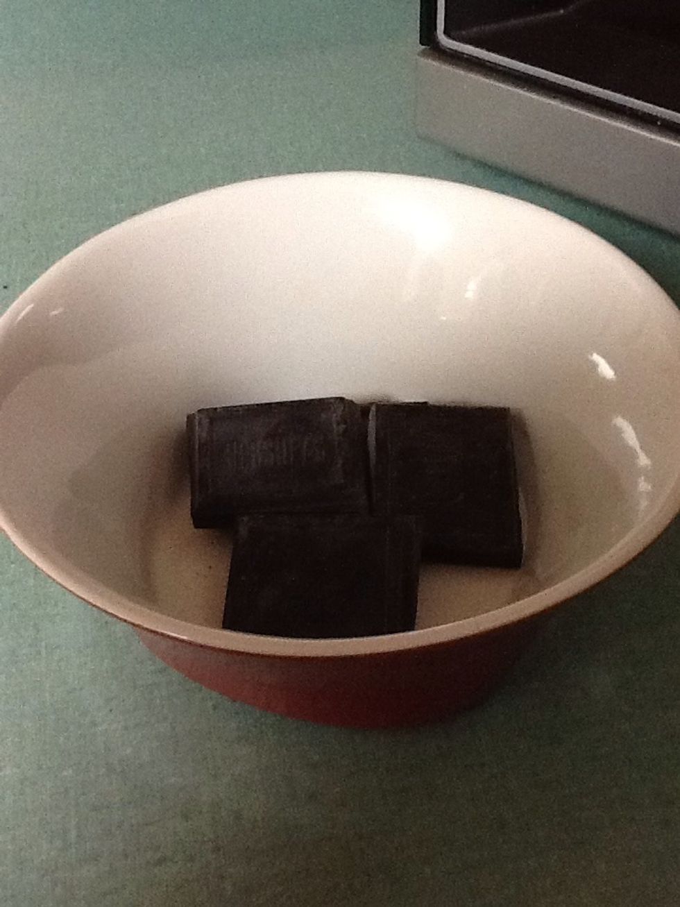 Melt 2 ounces of chocolate