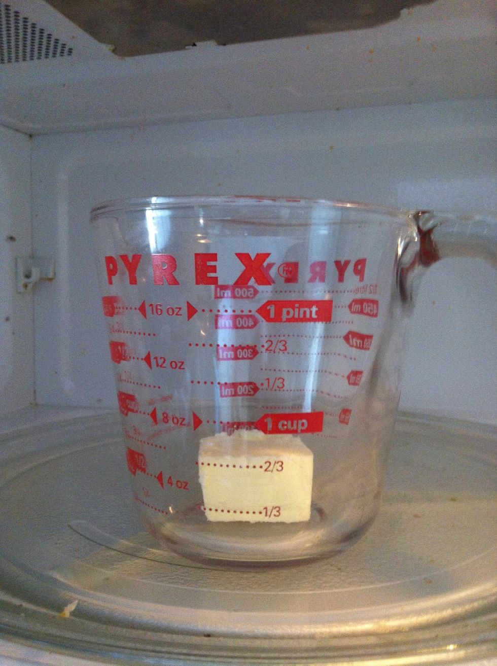 Melt 2 tbsp of butter in your microwave.