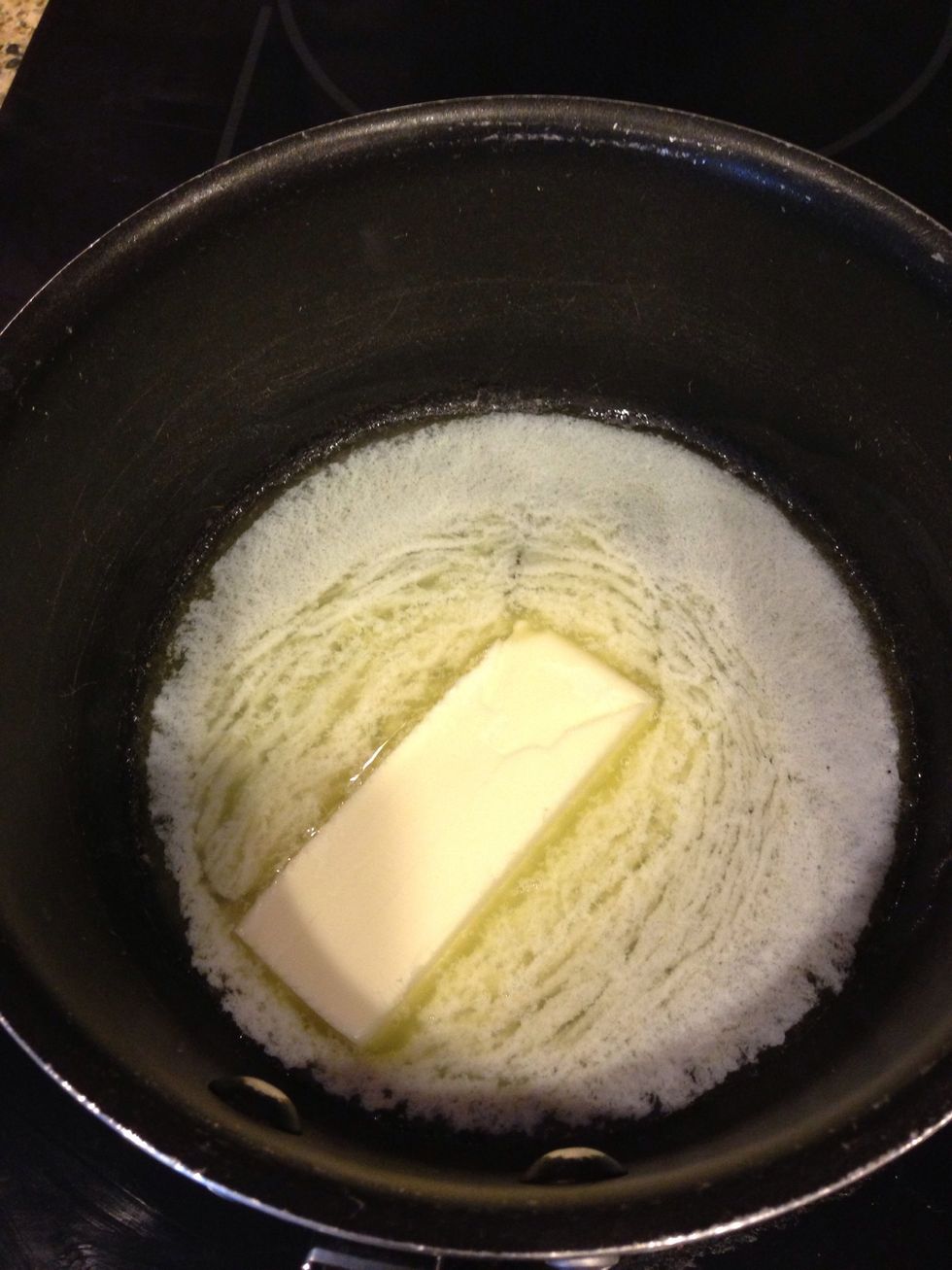 Melt 5 1/2 tablespoons of butter.