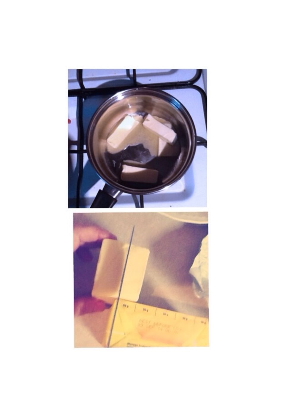 Melt 50g butter in saucepan