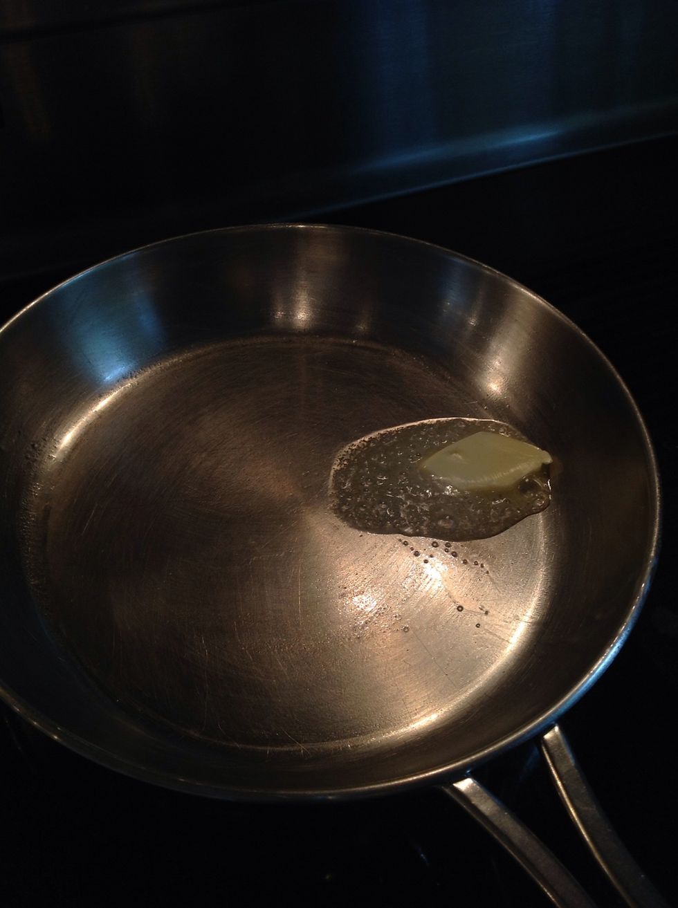 Melt Becel in frying pan.