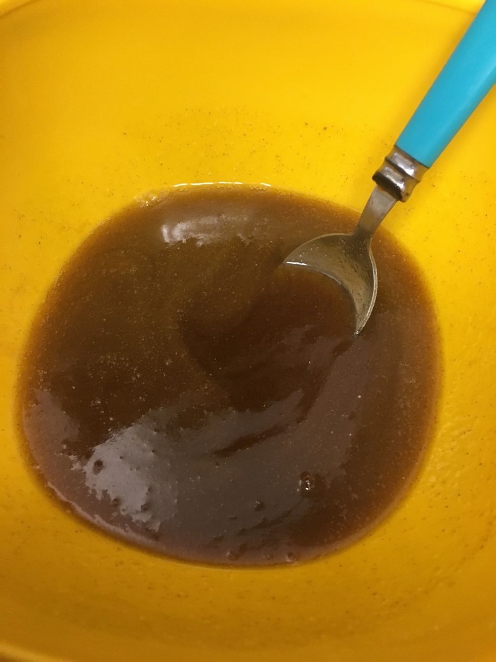 Melt butter add brown sugar into melted butter