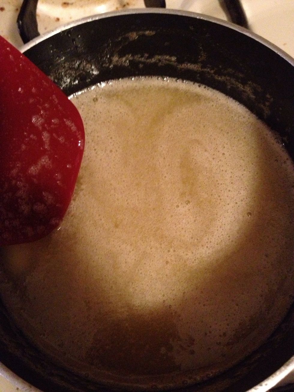 Melt butter and brown sugar