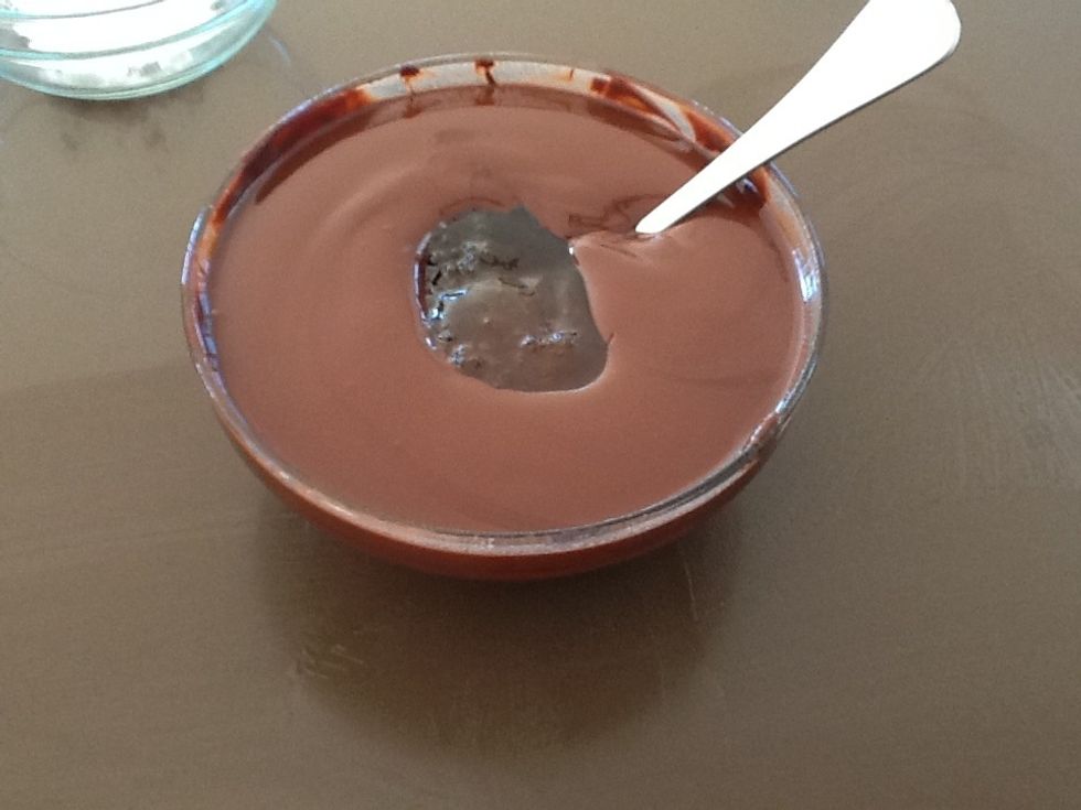 Melt butter and chocolate together (I used my microwave) and stir until smooth and shiny. Add the golden syrup and stir well to combine.