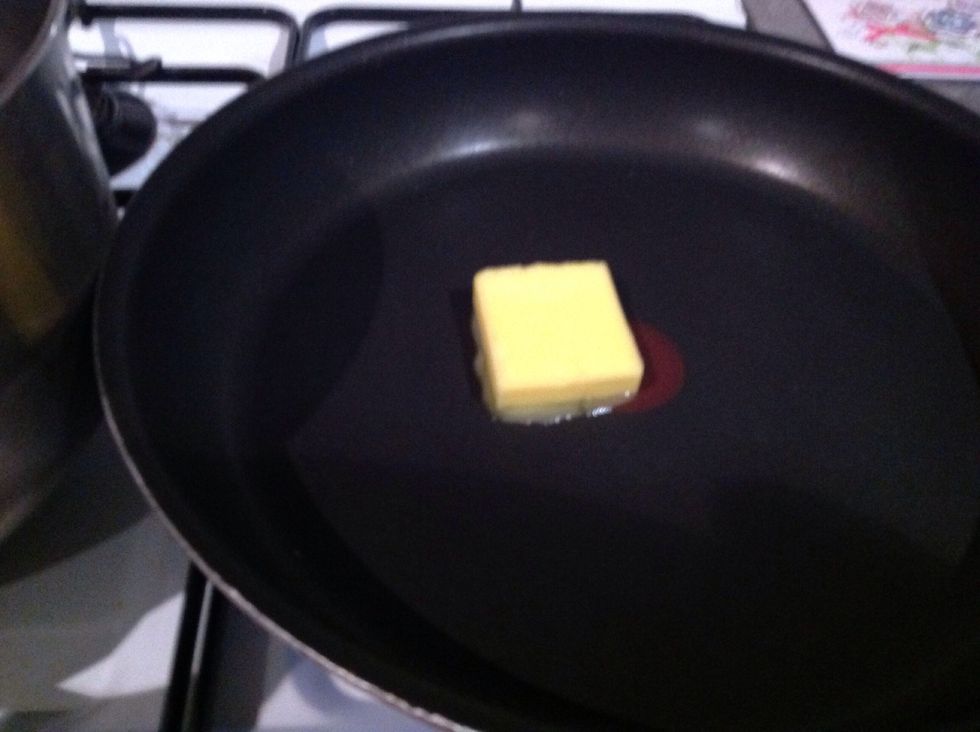 Melt butter in a hot pan