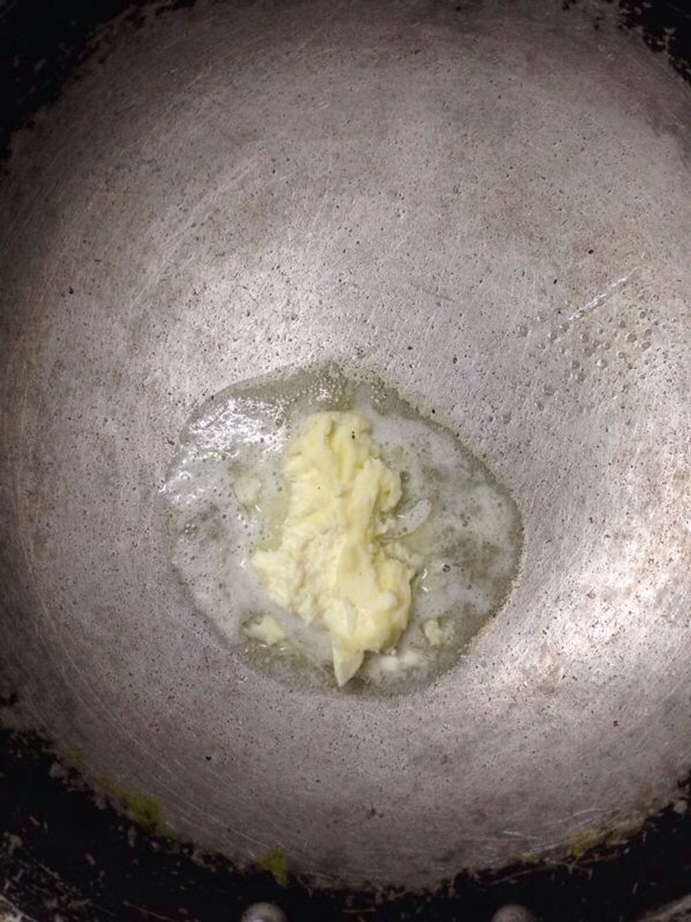 Melt butter in a pan