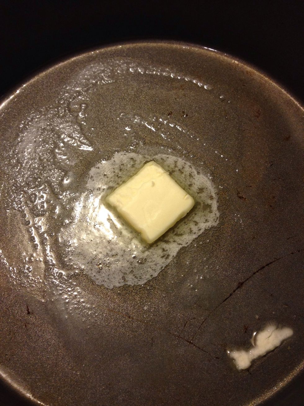 Melt butter in a skillet. Coat entire bottom.