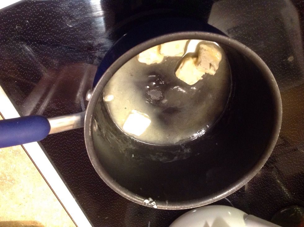 Melt butter in large saucepan over low heat.