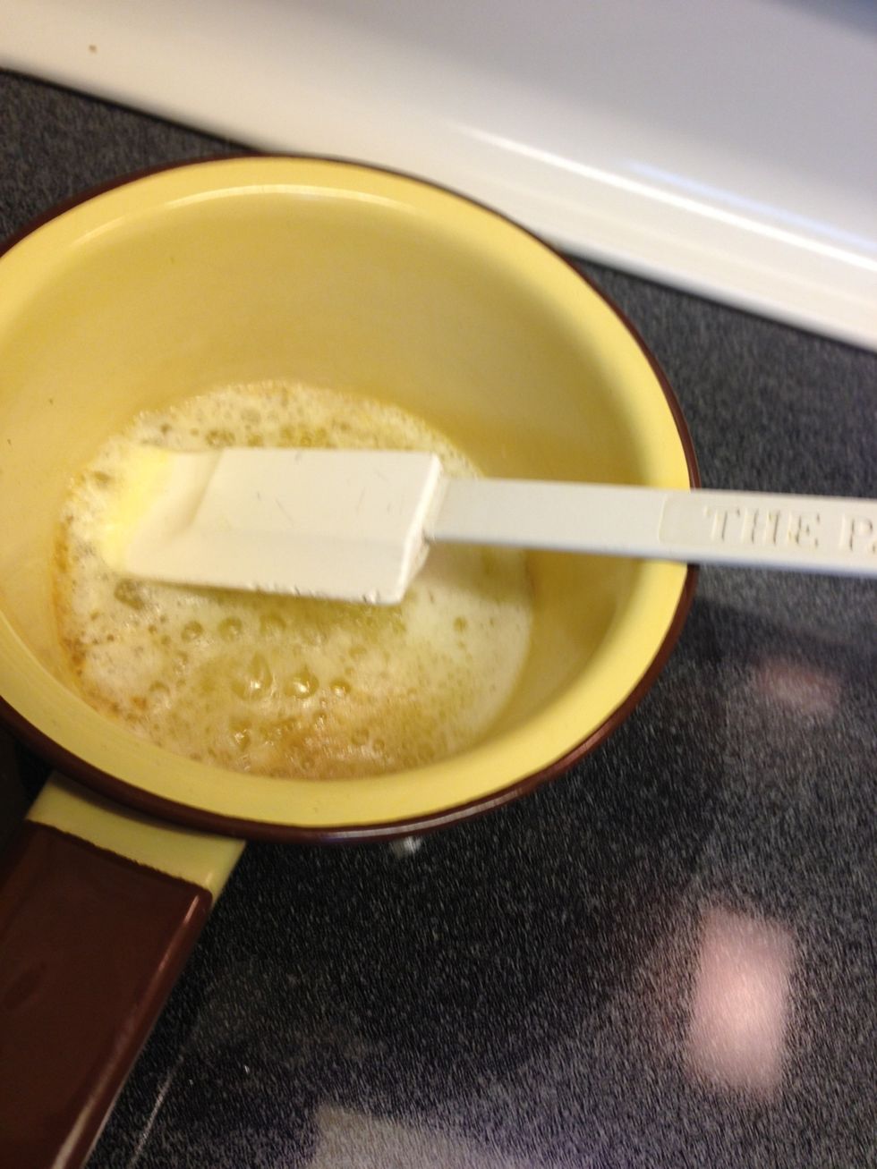 Melt butter in saucepan.