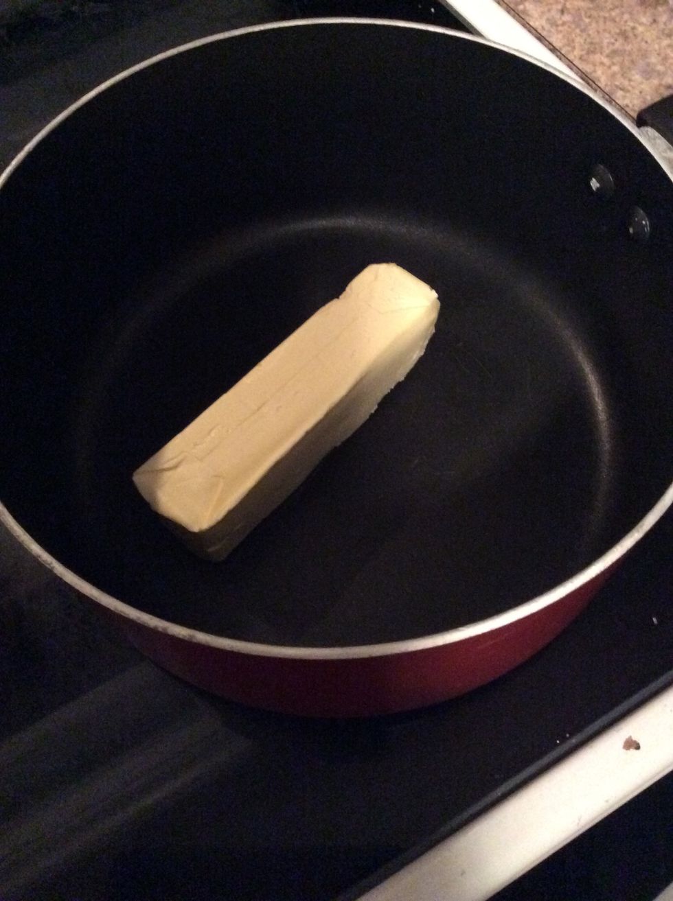 Melt butter on the stove