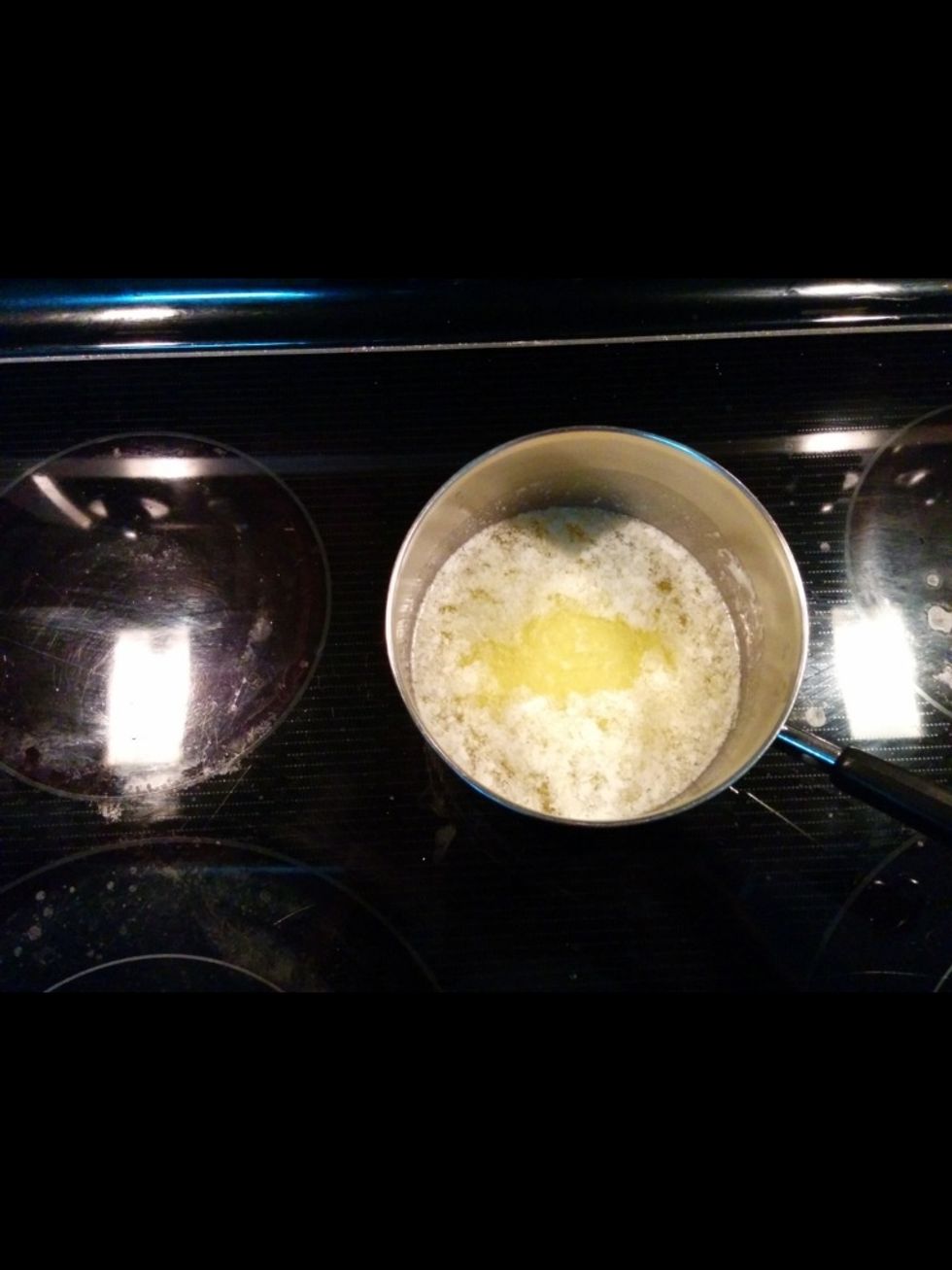 Melt butter over low heat on stove