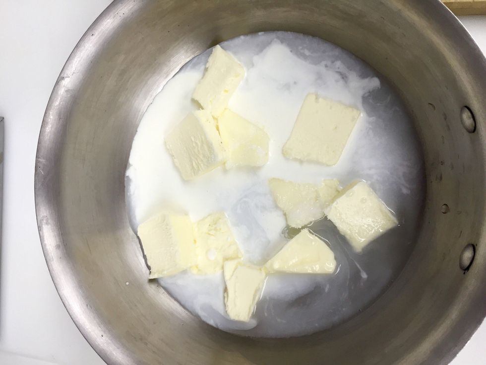 Melt butter, water and sugar over a sauce pan.
