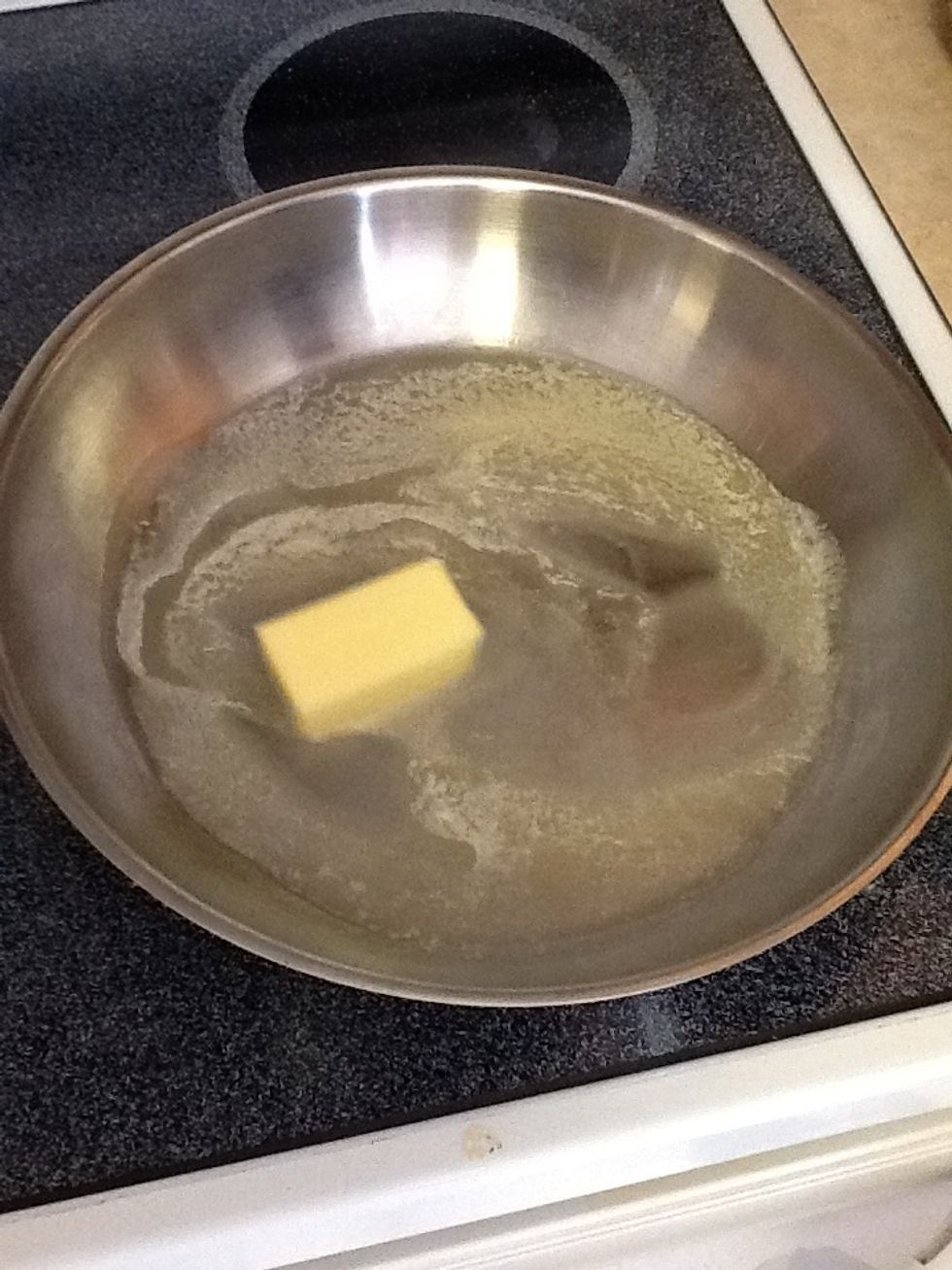 Melt butter.