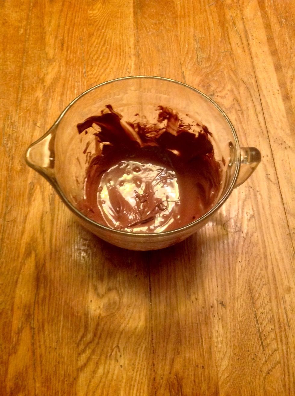 Melt chocolate chips according to directions on package.