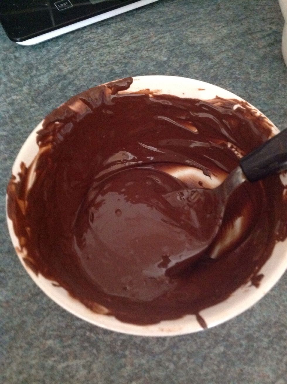 Melt chocolate in 15 second burst in the microwave till just melted, don't be tempted to overheat the chocolate