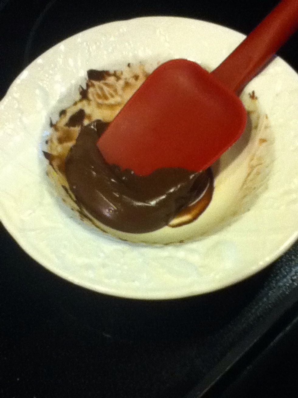 Melt it in the same way you did the peanut butter.