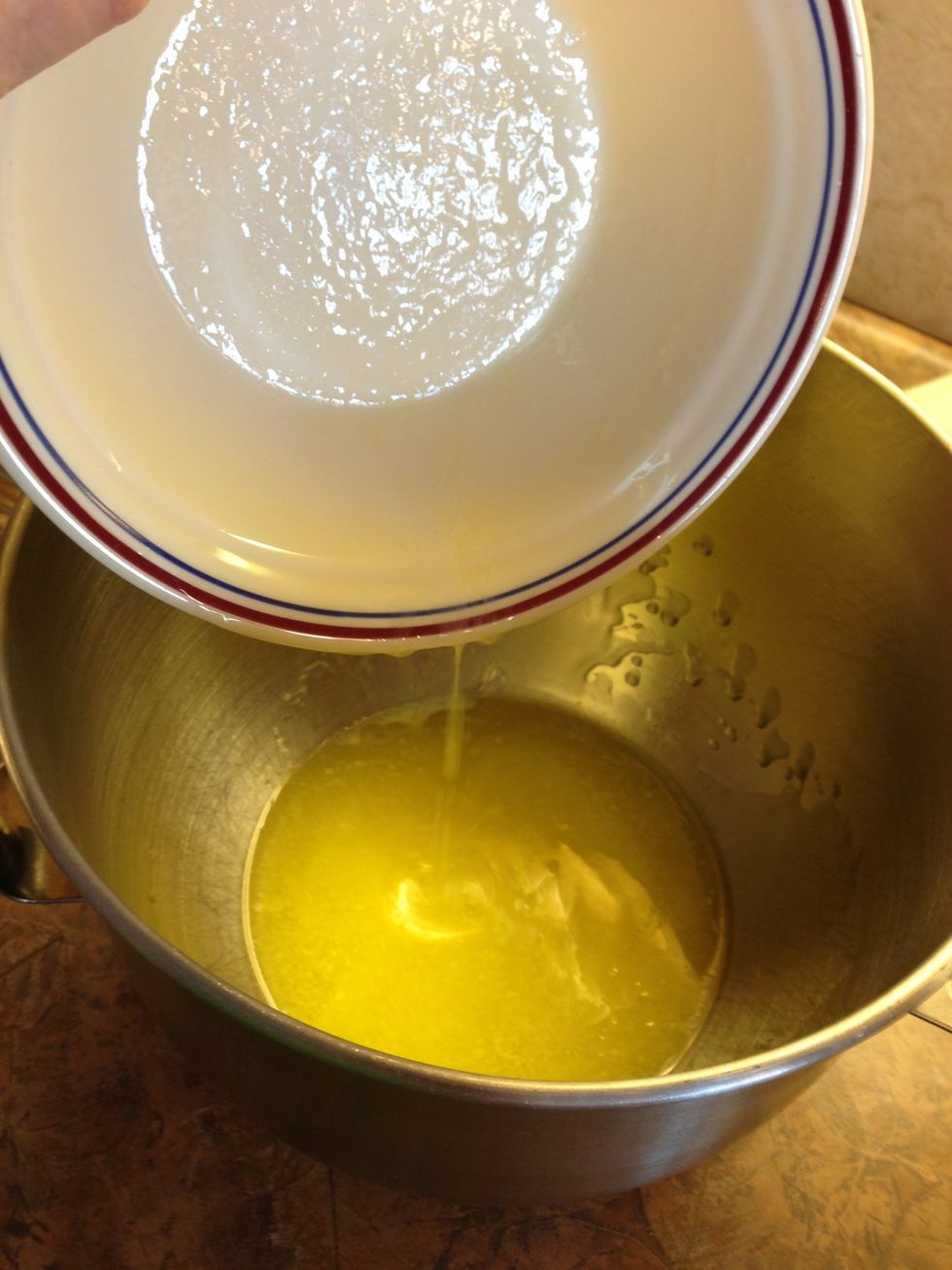 Melt or soften butter.