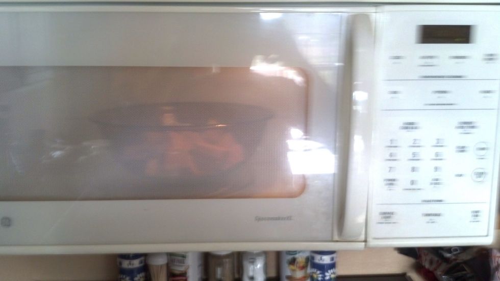 Melt. put in for 2 minutes