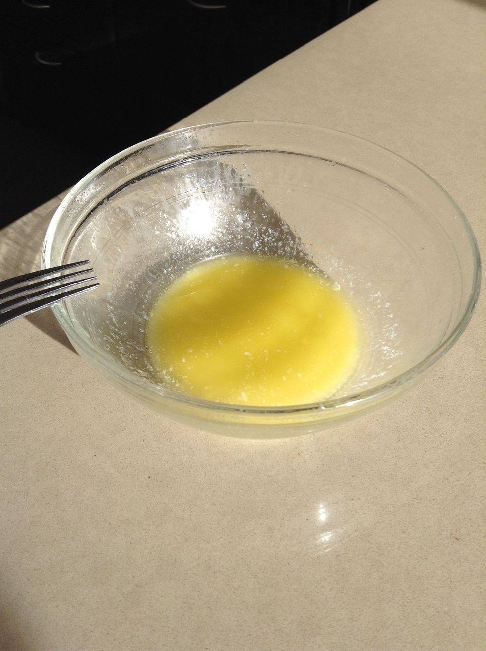 Melt quarter cup of butter