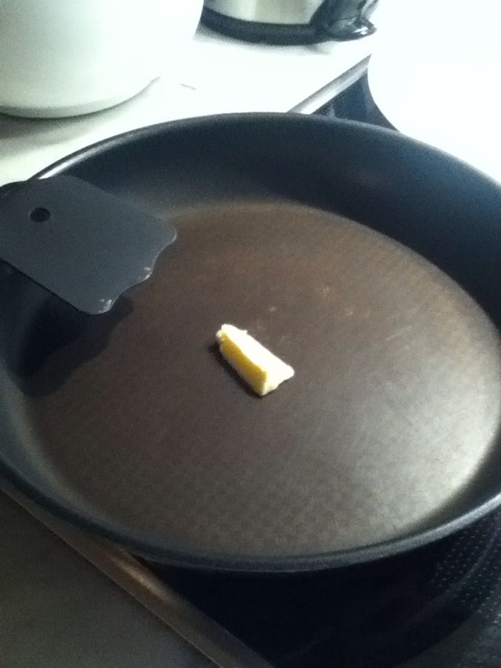 Melt some butter on a pan.